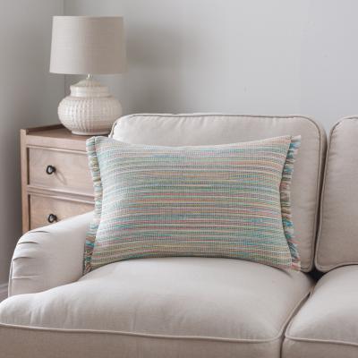 Dunelm Ava Fringe Cotton Rectangle Cushion