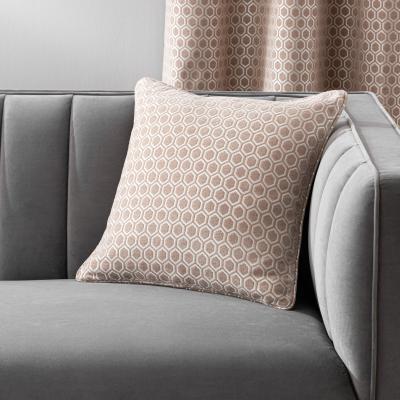 Dunelm Chenille Hive Cushion Honey