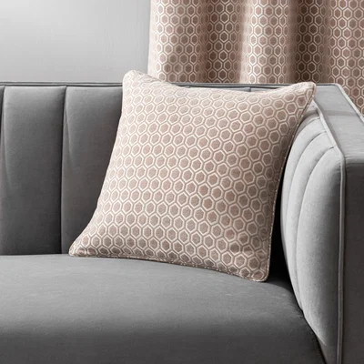 Dunelm Chenille Hive Cushion Honey