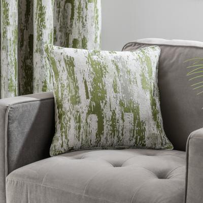 Dunelm Abstract Global Cushion Moss Green