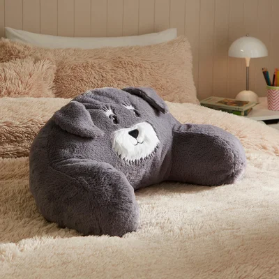 Dunelm Cyril the Schnauzer Cuddle Cushion Grey