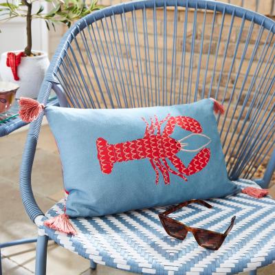Dunelm Riviera Lobster Rectangular Outdoor Cushion MultiColoured