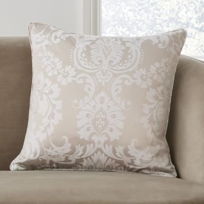 Dunelm Catherine Lansfield Damask Jacquard Cushion Natural