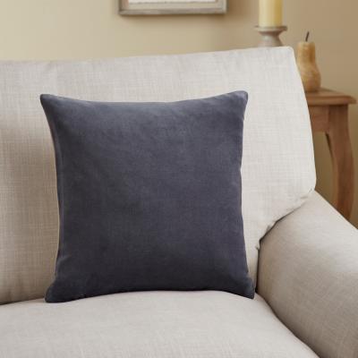 Dunelm Cotton Velvet Cushion Dove (Grey)