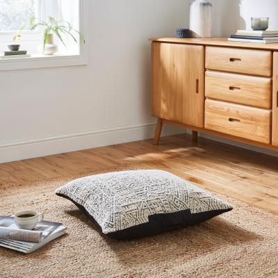 Dunelm Aztec Textured Floor Cushion MultiColoured
