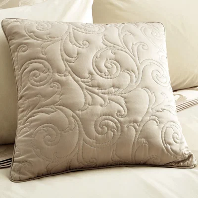 Dunelm Lucia Natural Square Cushion Natural Brown