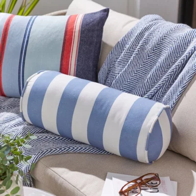 Dunelm Striped Outdoor Bolster Cushion