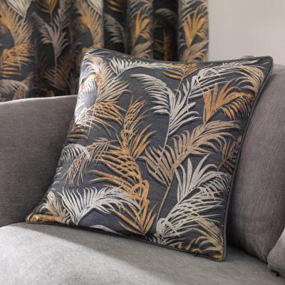 Dunelm Palm Charcoal Cushion Charcoal