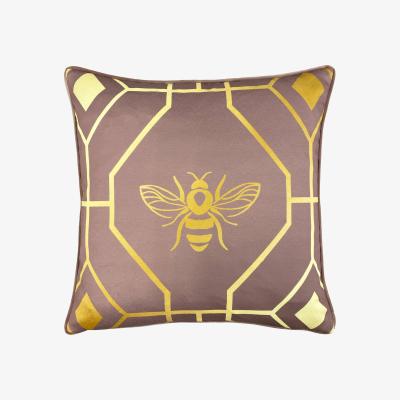 Dunelm Furn. Bee Deco Cushion Blush/Gold