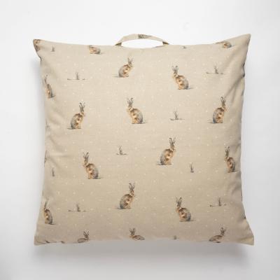 Dunelm Hares Floor Cushion Natural