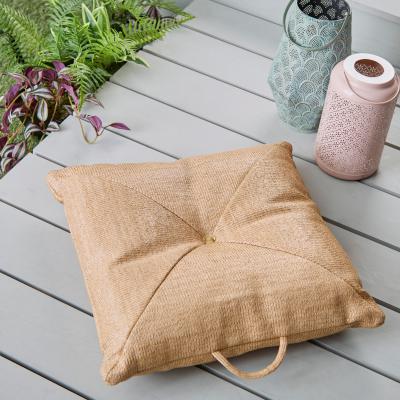 Dunelm Poly Raffia Natural Floor Cushion Natural
