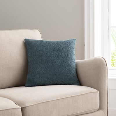 Dunelm Bowen Boucle Cushion Pacific Blue