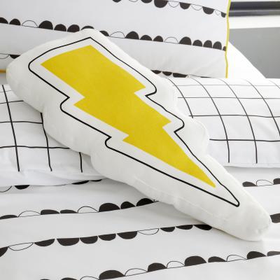 Dunelm Lightning Bolt Cushion Yellow