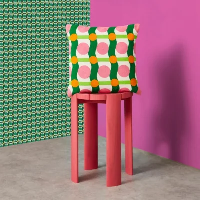 Dunelm Yinka Ilori Sweet Flows Cotton Square Cushion