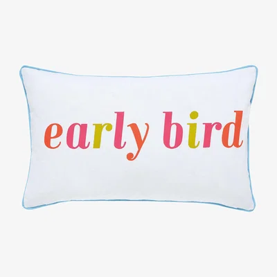 Dunelm Joules Brightside Striped Cushion White, Pink and Orange