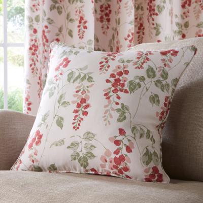 Dunelm Wisteria Cushion Red Red