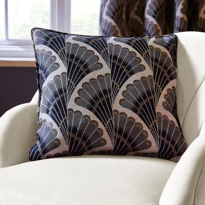 Dunelm Fan Jacquard Cushion Grey