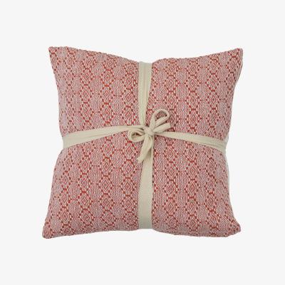 Dunelm Simply Green Recycled Cotton Diamond Cushion Blush
