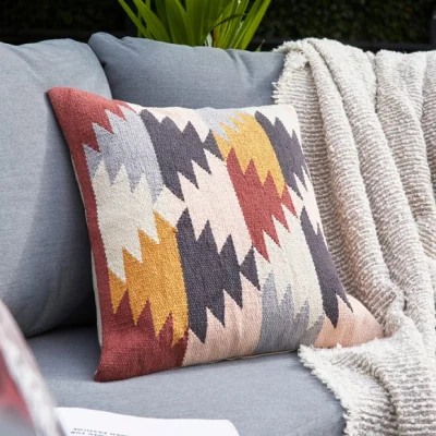 Dunelm Global Ikat Woven Outdoor Cushion