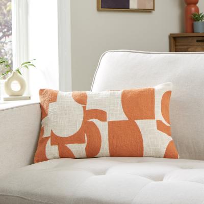 Dunelm Elements Geometric Cushion Orange
