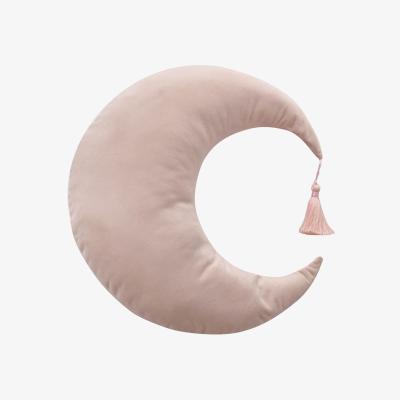 Dunelm Bambino Moon Velvet Cushion Pink