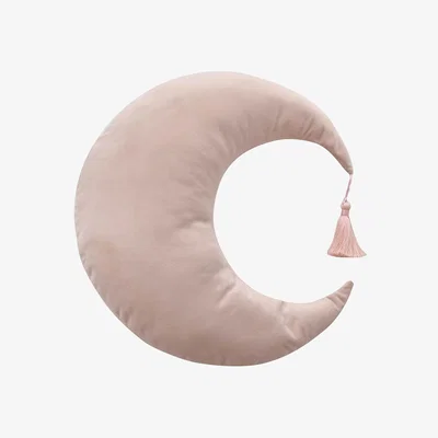 Dunelm Bambino Moon Velvet Cushion Pink