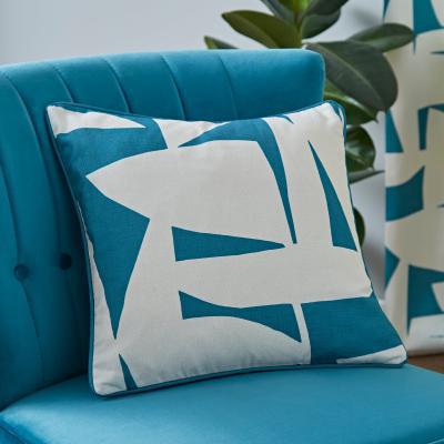 Dunelm Elements Klipp Cushion Teal (Green)