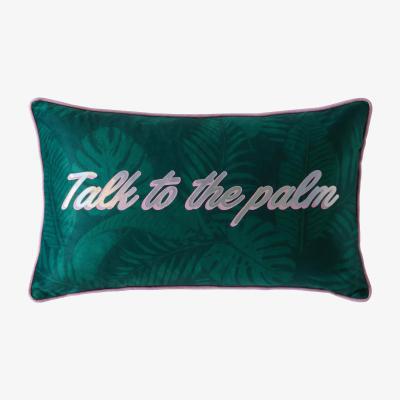 Dunelm Skinny Dip Talk To The Palm Boudoir Cushion Jade