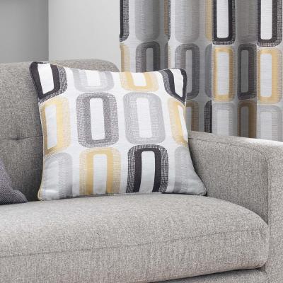 Dunelm Elements Dahl Ochre Cushion Ochre Yellow, Black and Grey