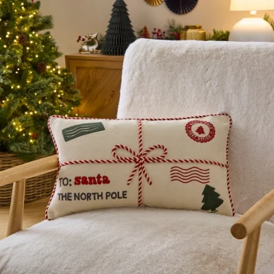 Dunelm Letter to Santa Rectangle Cushion