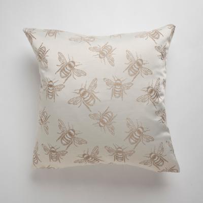 Dunelm Jacquard Bees Cushion Brown/White