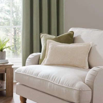 Dunelm Leaf Linework Rectangle Cushion