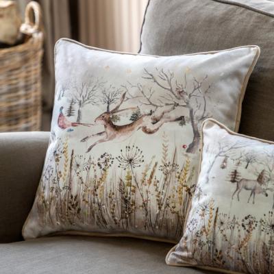 Dunelm Forest and Deer Scene Square Cushion