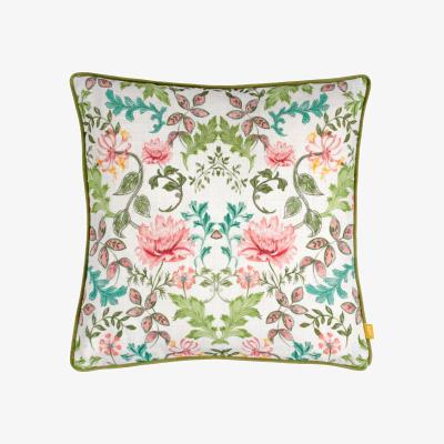 Dunelm furn. Heritage Floral Cushion Green