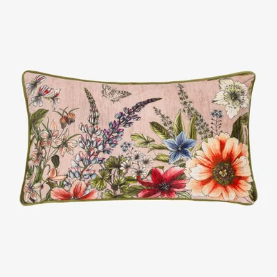 Dunelm Wylder Hidcote Manor Evelyn Rectangle Cushion Blush