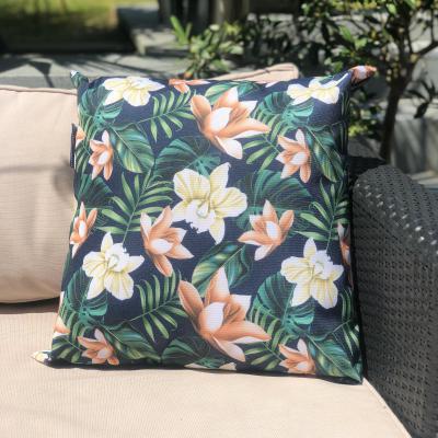 Dunelm Java Navy Water Resistant Outdoor Cushion Navy, Green and Brown