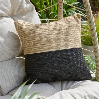 Dunelm Raffia Block Outdoor Filled Cushion