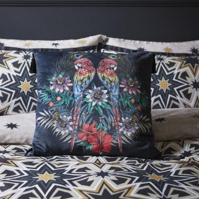 Dunelm Matthew Williamson Parrot Square Feather Filled Cushion Blue