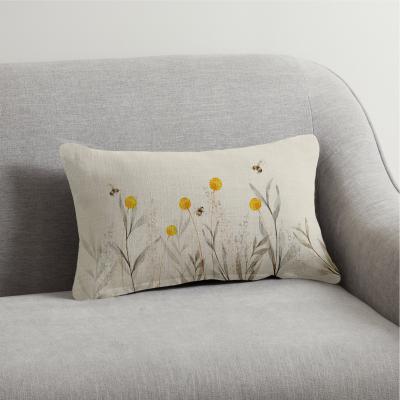 Dunelm Meadow Bee Cushion MultiColoured