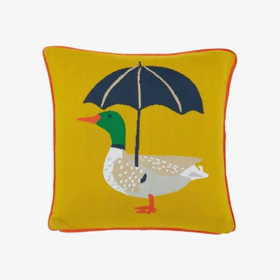 Dunelm Joules Ducks March Cushion Gold