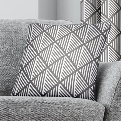 Dunelm Brooklyn Grey Geometric Cushion Grey