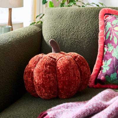 Dunelm Chunky Chenille Knitted Pumpkin Cushion