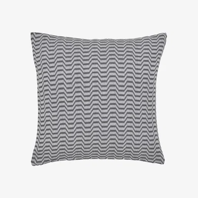 Dunelm Wave Grey Cushion Grey and White