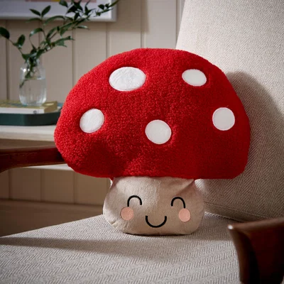 Dunelm Millie the Mushroom Cushion Red