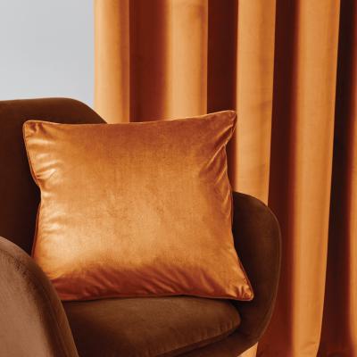 Dunelm Recycled Velour Cushion Pecan (Brown)