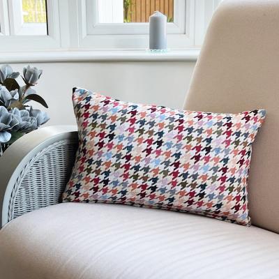Dunelm Daro Tapestry Pastel Houndstooth Rectangular Cushion