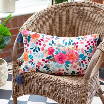Dunelm Wylder Posies Cotton Rectangle Cushion