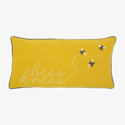 Dunelm Joules Bees Knees Boudoir Cushion Antique Gold