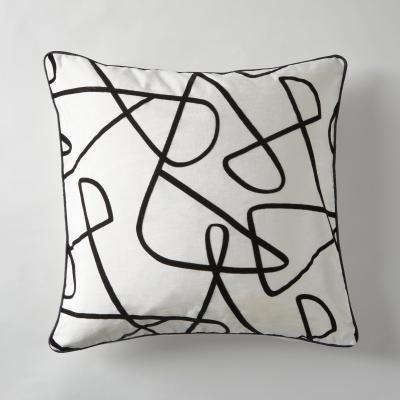 Dunelm Mono Curves Cushion Ivory