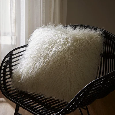 Dunelm Tibet Natural Cushion Beige
